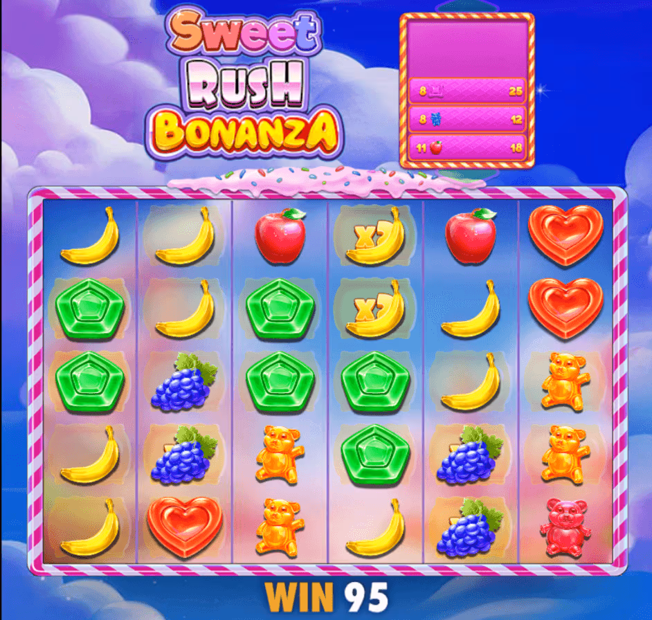 Sweet Bonanza rodando em smartphone Android com interface mobile otimizada e símbolos de doces
